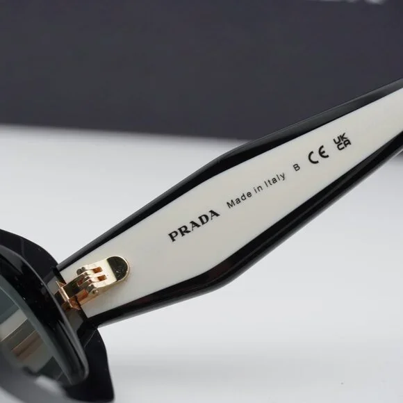Prada PRB05S 09Q08Z Rectangle Sunglasses – Black\Dark Grey - Picture 8 of 10